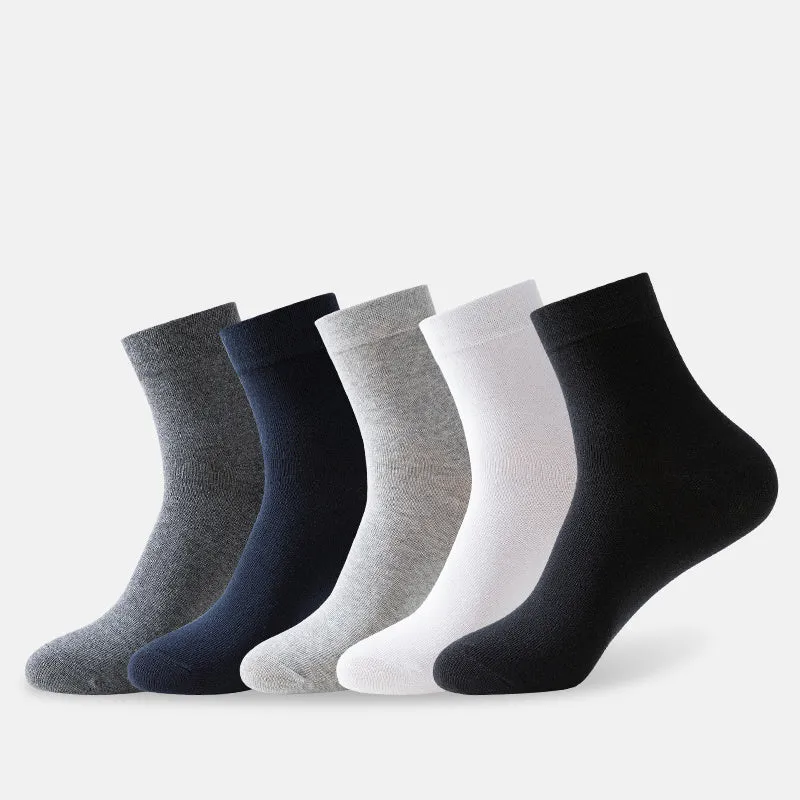 5pairs Cotton Antibacterial Breathable Sports Socks