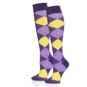 Argyle Knee High Socks