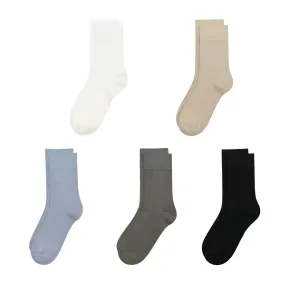 Bamboo Kids Crew Socks School Anti Odor Socks for Boys Girls Uniform Thin Flat Seam Socks 5 Pairs