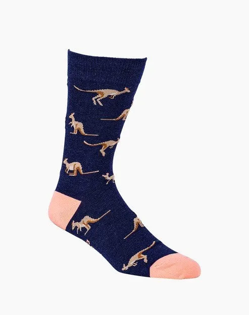 Bamboozld: Mens Kangaroo Bamboo Sock Navy