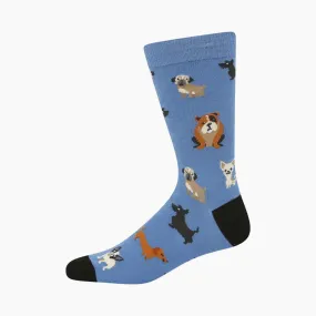 Bamboozld: Mens Yappy Days Blue Bamboo Sock