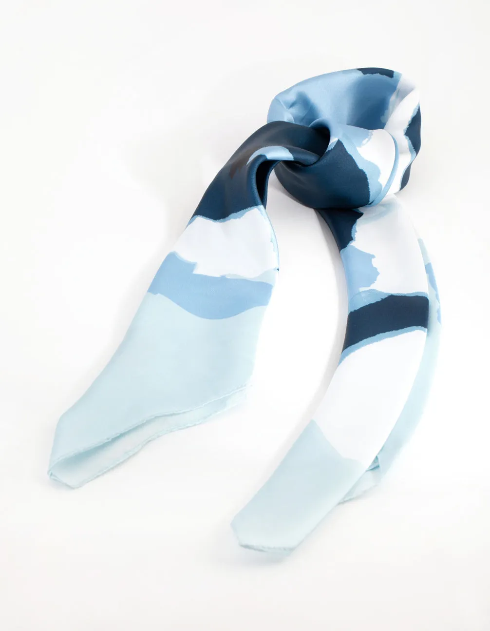 Blue Splatter Bandana Hair Scarf