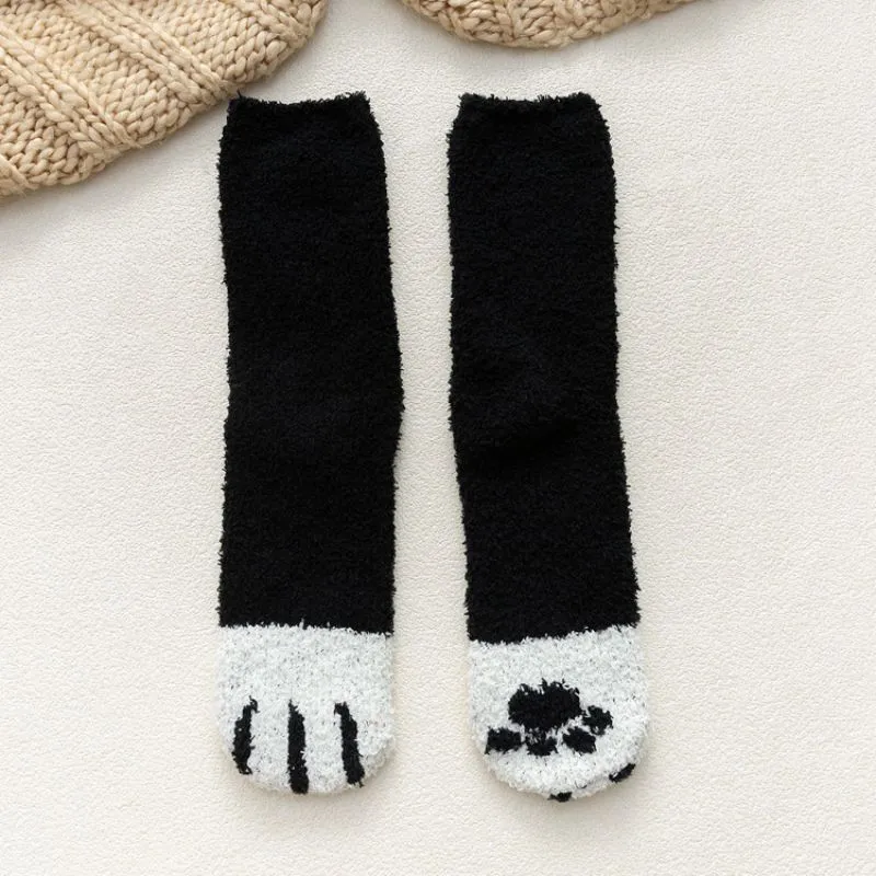 Cat Claw Coral Plush Socks - King Stone Brothers and Co™️