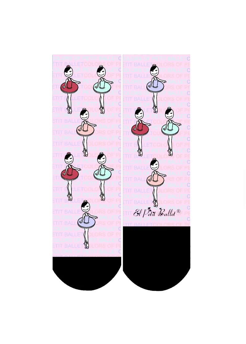 Colorful Ballerina Crew Socks