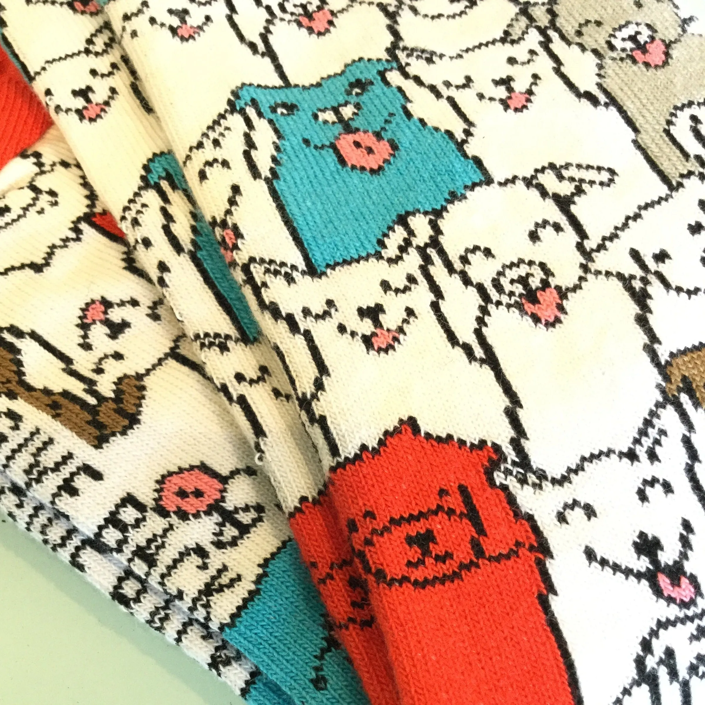 Colorful Surprise Dog Pattern Socks