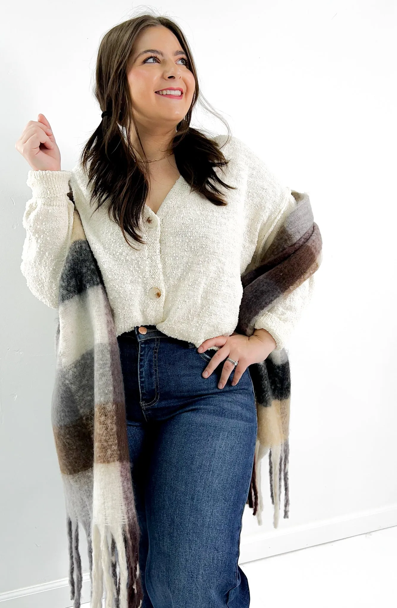 Cozy Breeze Oversized Fringe Scarf