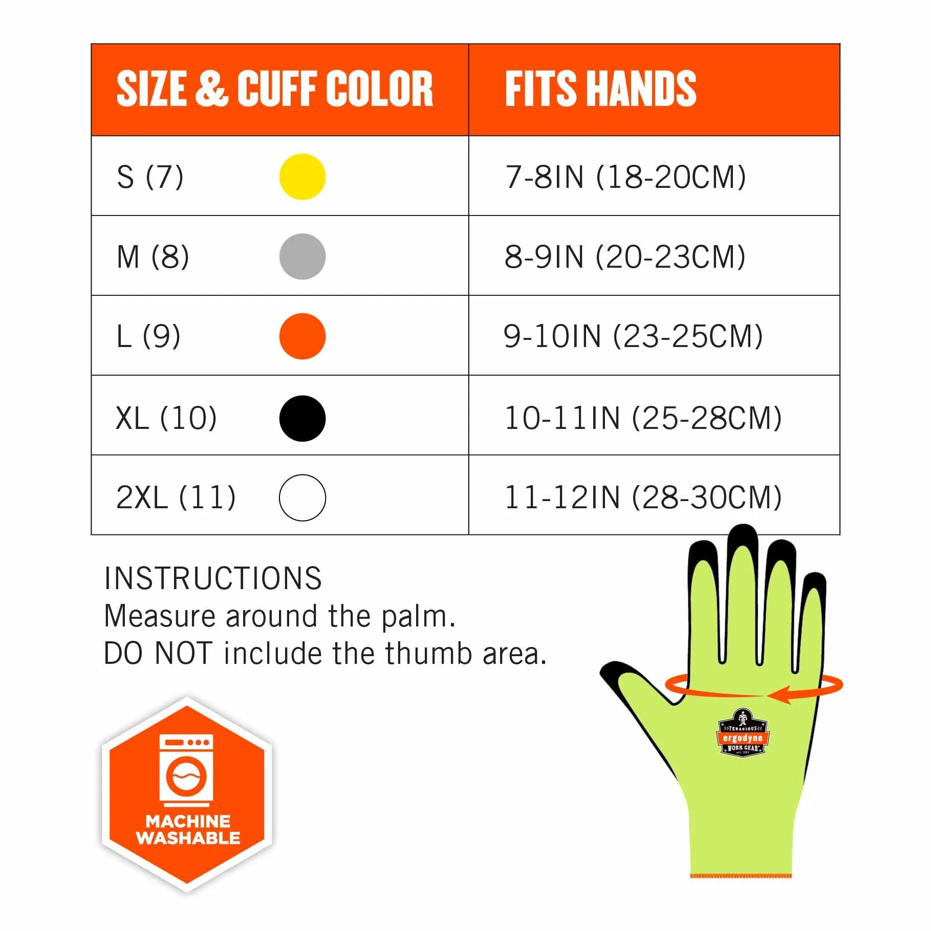 Ergodyne 17965 7021 XL Lime ANSI A2 Nitrile-Coated CR Gloves - WSX