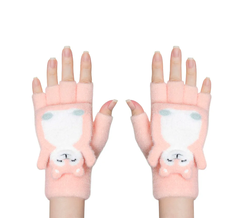 EVERAU® Fingerless Ultra Plush Knit Bearling Gloves