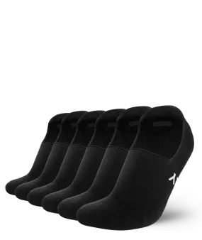 Flagship No Show Socks Black 6-Pack