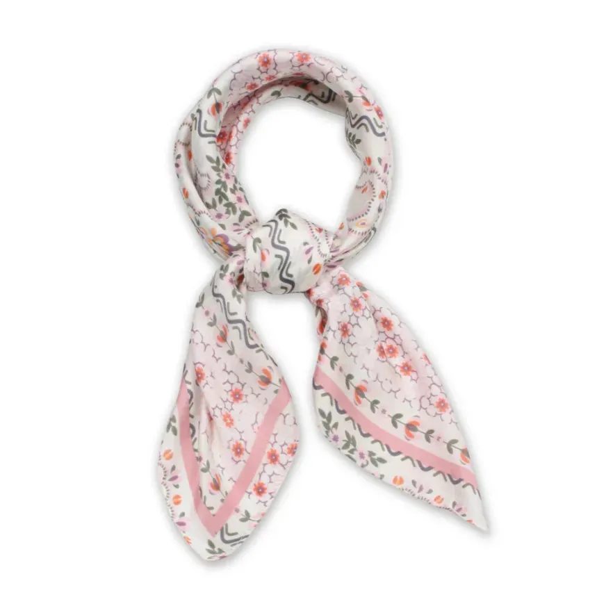 Floral Print Satin Scarf