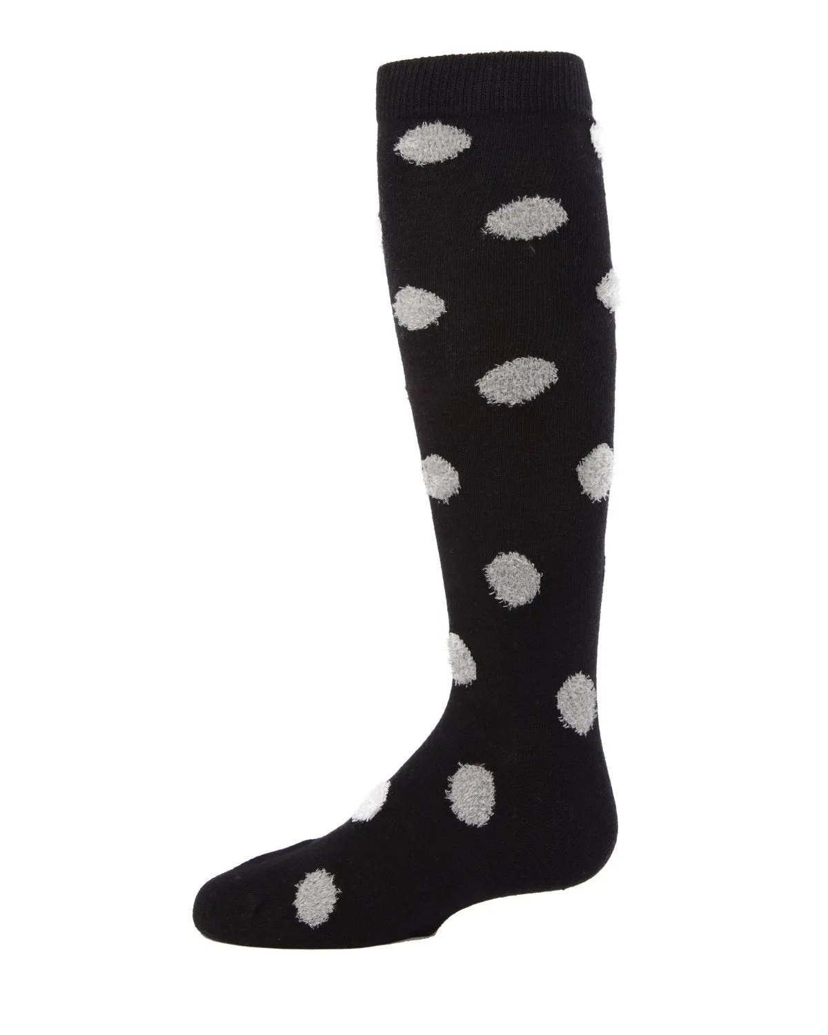 Fun & Fuzzy Girls Polka Dot Cotton Blend Knee Socks