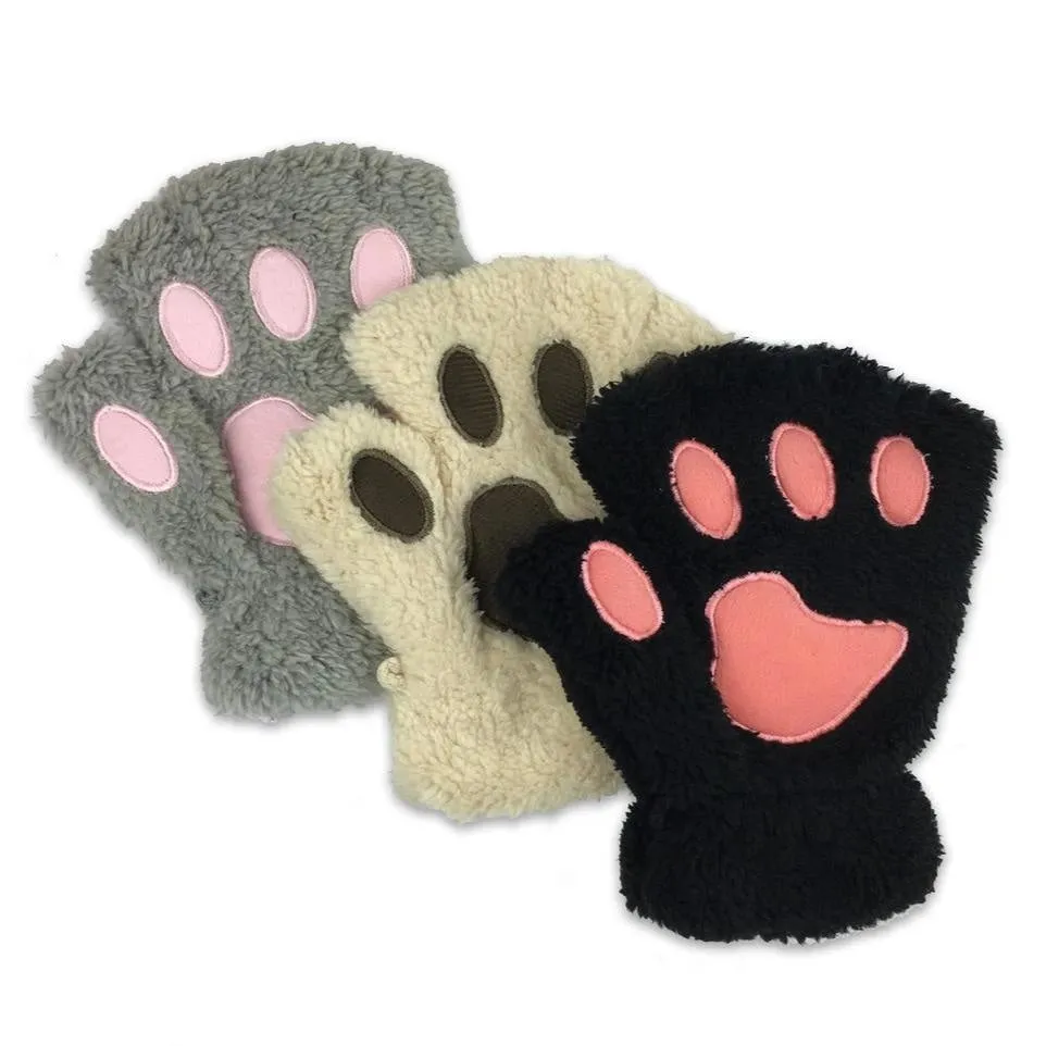 Furry Neko Mittens