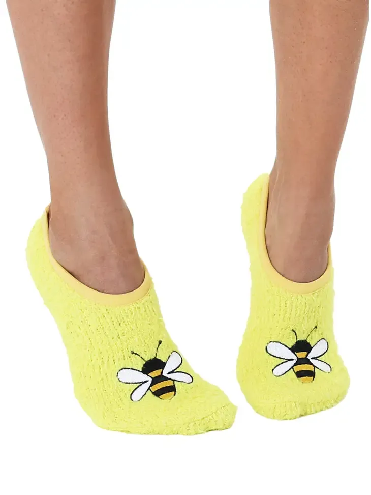 Fuzzy Bee Slippers