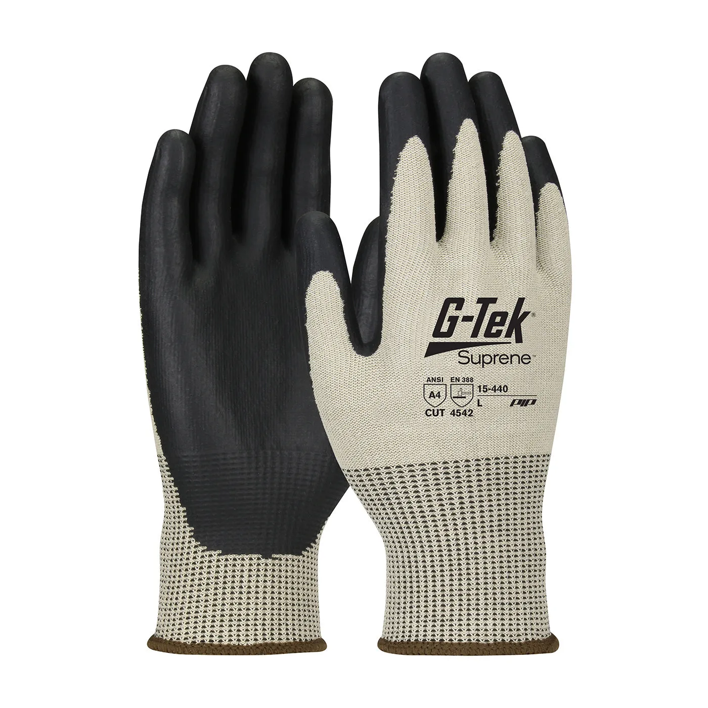 G-Tek Suprene 15-440 Seamless Knit Blended with NeoFoam Coated Palm and Fingers - Touchscreen Compatible Safety Glove(One Dozen)