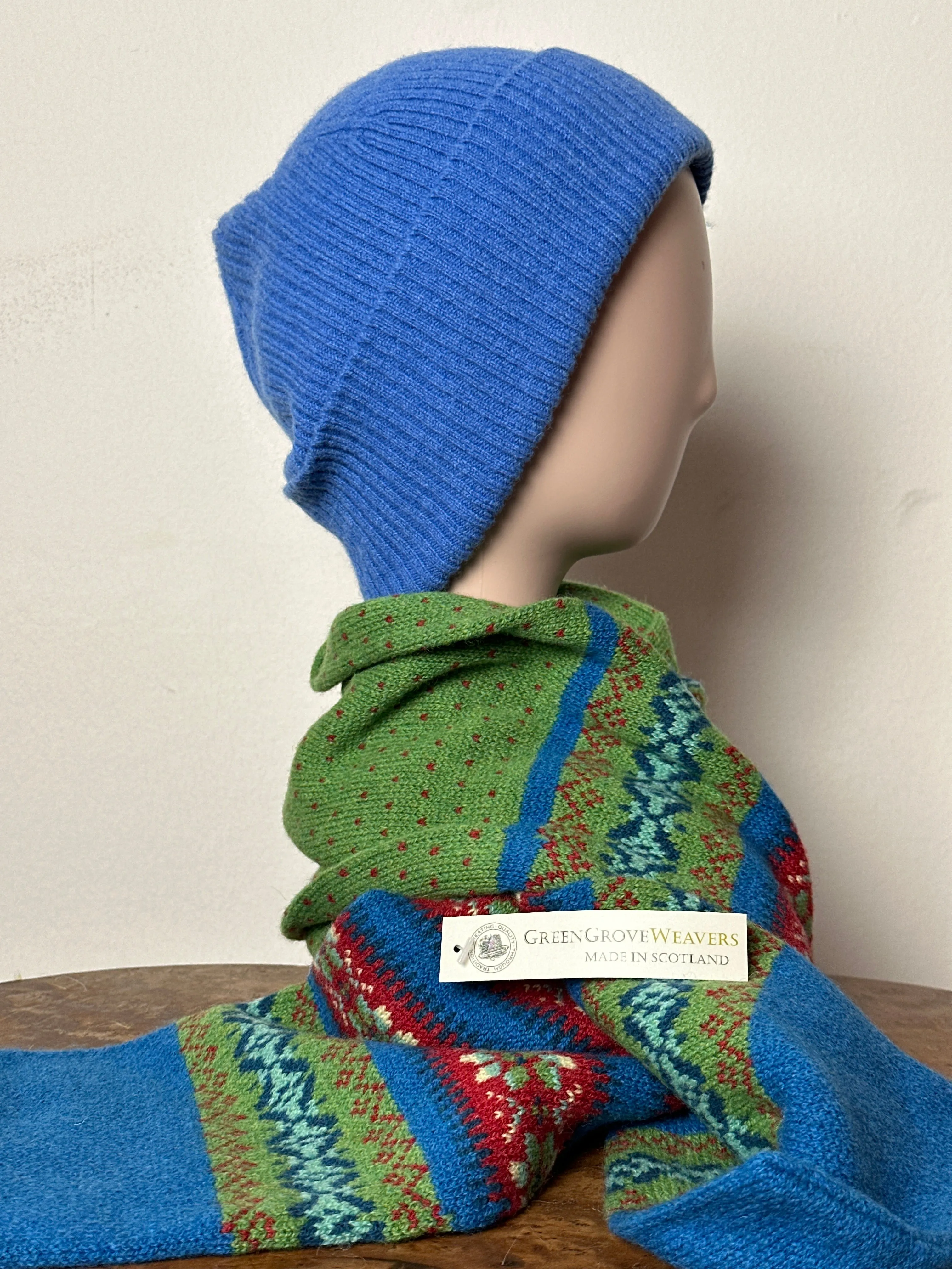 Green Grove Weavers Unisex Scottish Ribbed Beanie