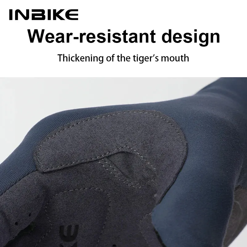 INBIKE 2024 Cycling Gloves Gel Padded for Men Autumn Winter Fleece