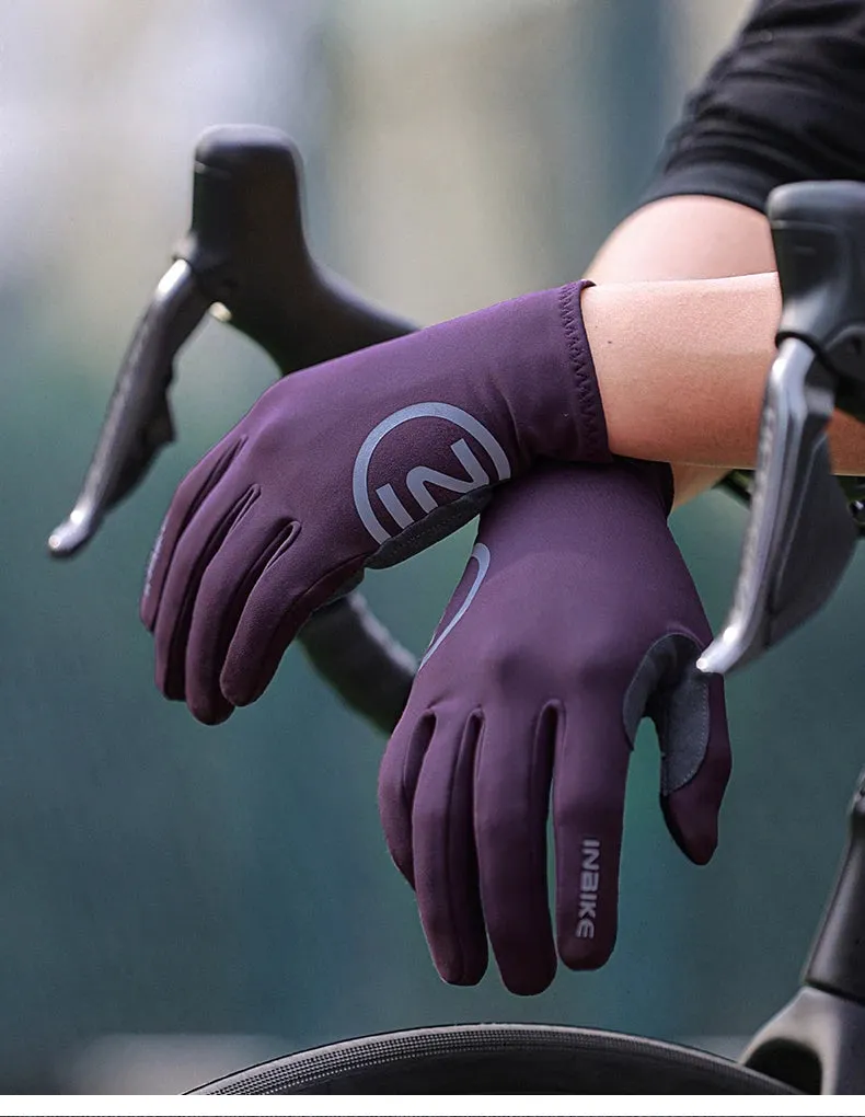 INBIKE 2024 Cycling Gloves Gel Padded for Men Autumn Winter Fleece