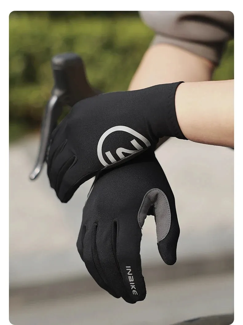 INBIKE 2024 Cycling Gloves Gel Padded for Men Autumn Winter Fleece