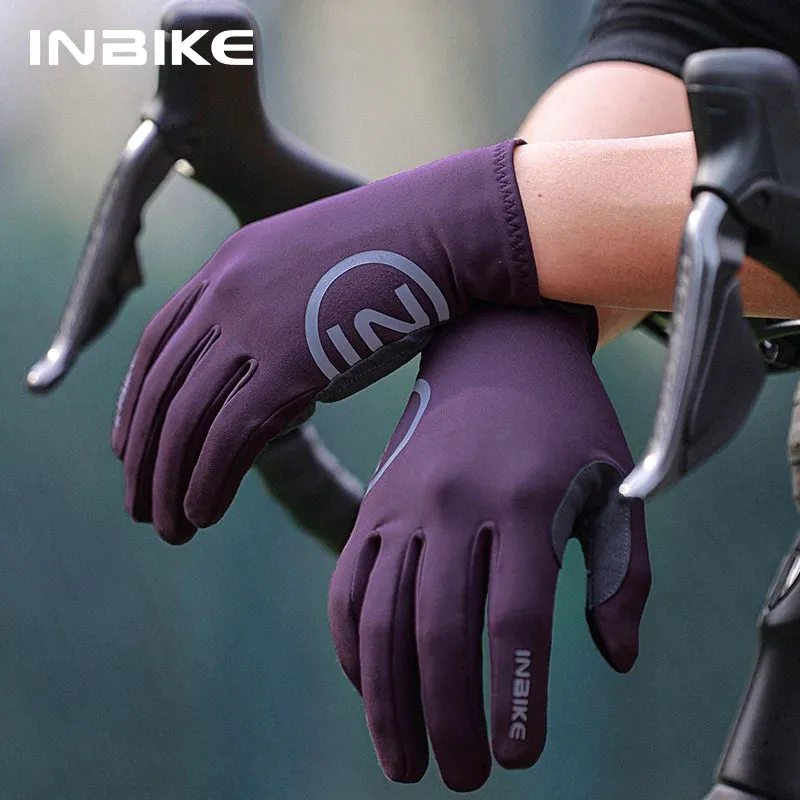 INBIKE 2024 Cycling Gloves Gel Padded for Men Autumn Winter Fleece