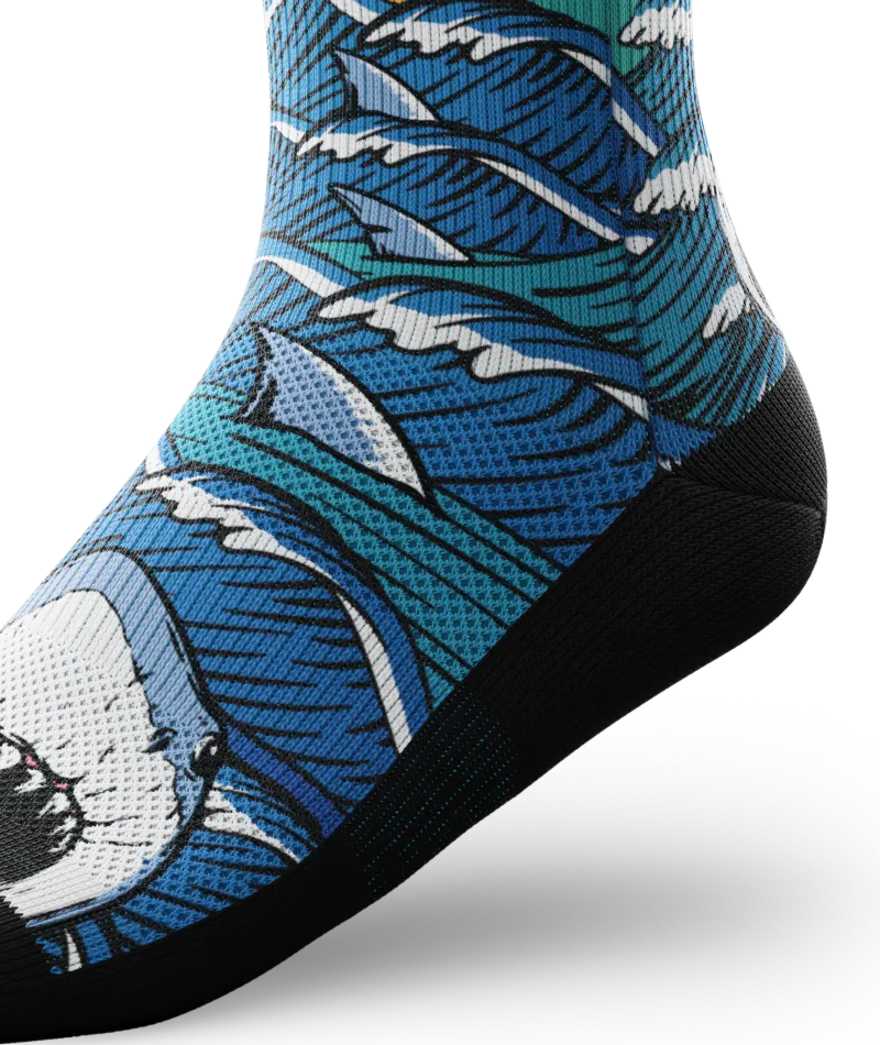 Jaws Quarter Socks