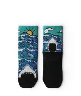 Jaws Quarter Socks