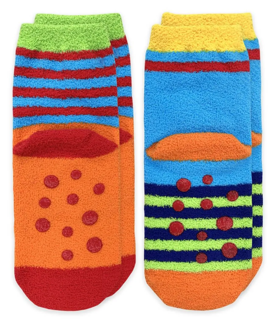 Jefferies Socks Monster Fuzzy Non-Skid Slipper Socks 2-Pack