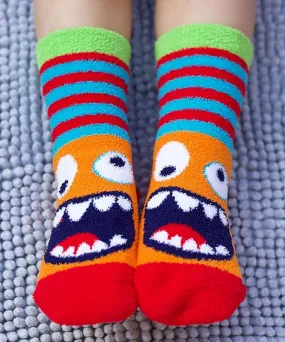 Jefferies Socks Monster Fuzzy Non-Skid Slipper Socks 2-Pack