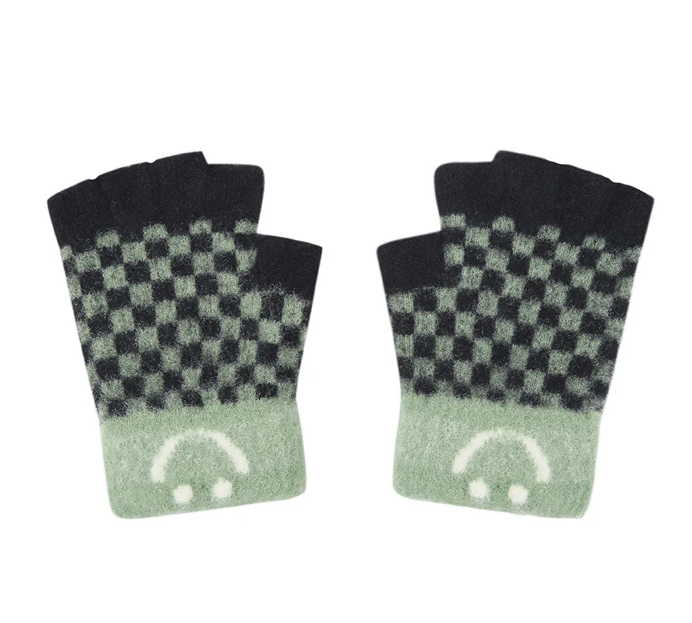 Kids Knit Fingerless Ultra Plush Knit Gloves Mittens