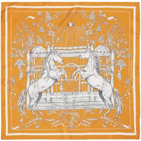 La Femme Mini Silk Scarf Ochre