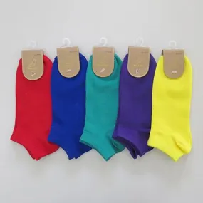 Ladies Vivid Color Sneaker Socks