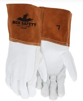 Leather Welding Work Gloves Competitive Value Top Cow Grain Leather 4 Inch Split Leather Gauntlet Cuff (1 Pair)