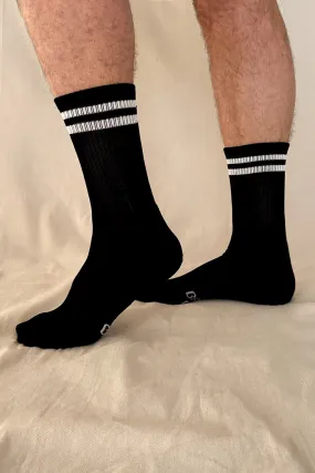 Men's Bamboo Cushion Crew Socks 3 Pack - Black