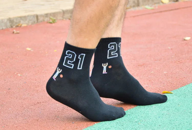 Men's Breathable Embroider Socks