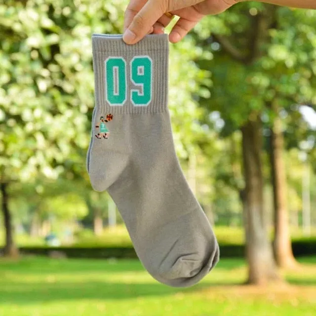 Men's Breathable Embroider Socks