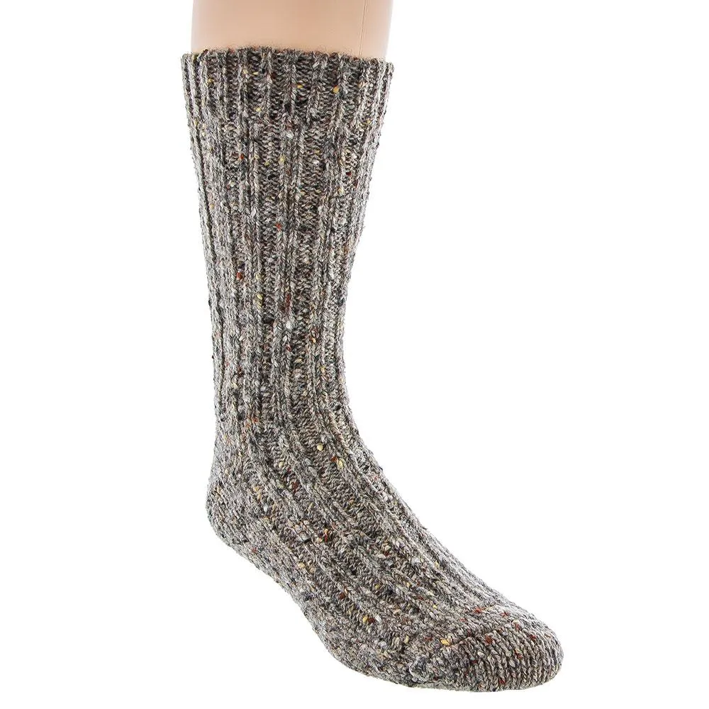 Mens Gray Irish Wool Country Socks