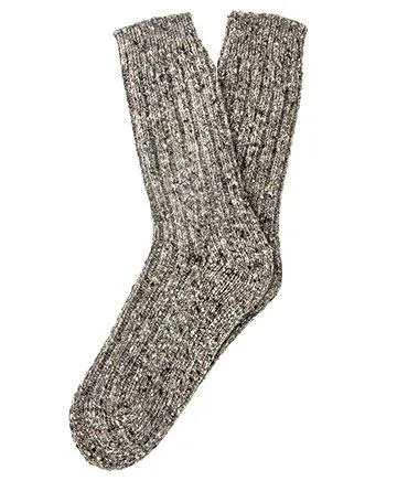 Mens Gray Irish Wool Country Socks