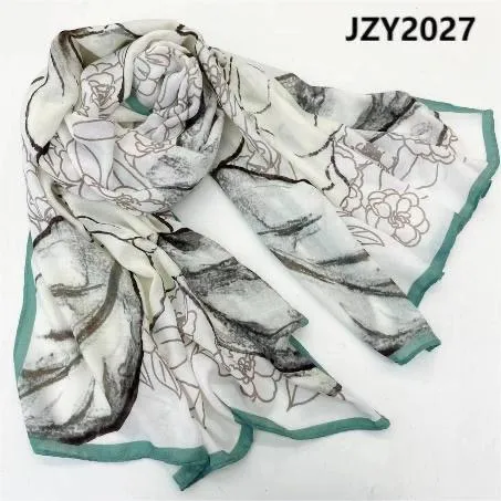 New Women Floral Abstract Print Viscose Scarves All Seasons Spring Winter