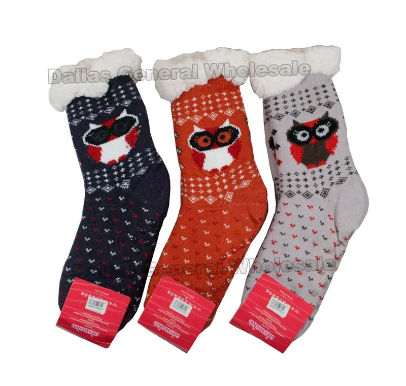 Owl Thermal House Socks Wholesale