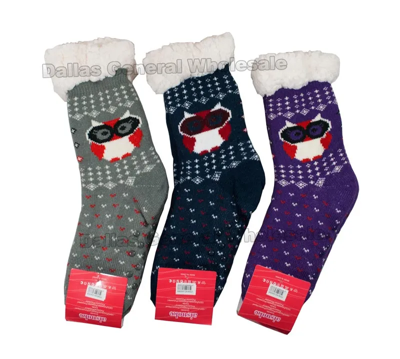 Owl Thermal House Socks Wholesale