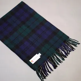 Pure merino wool scarf in Black Watch Tartan