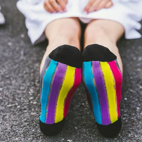 Purple Multi Stripe Patterned Socks