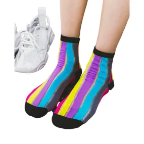 Purple Multi Stripe Patterned Socks