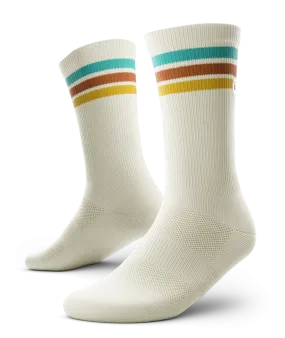 Retro Off White Crew Socks