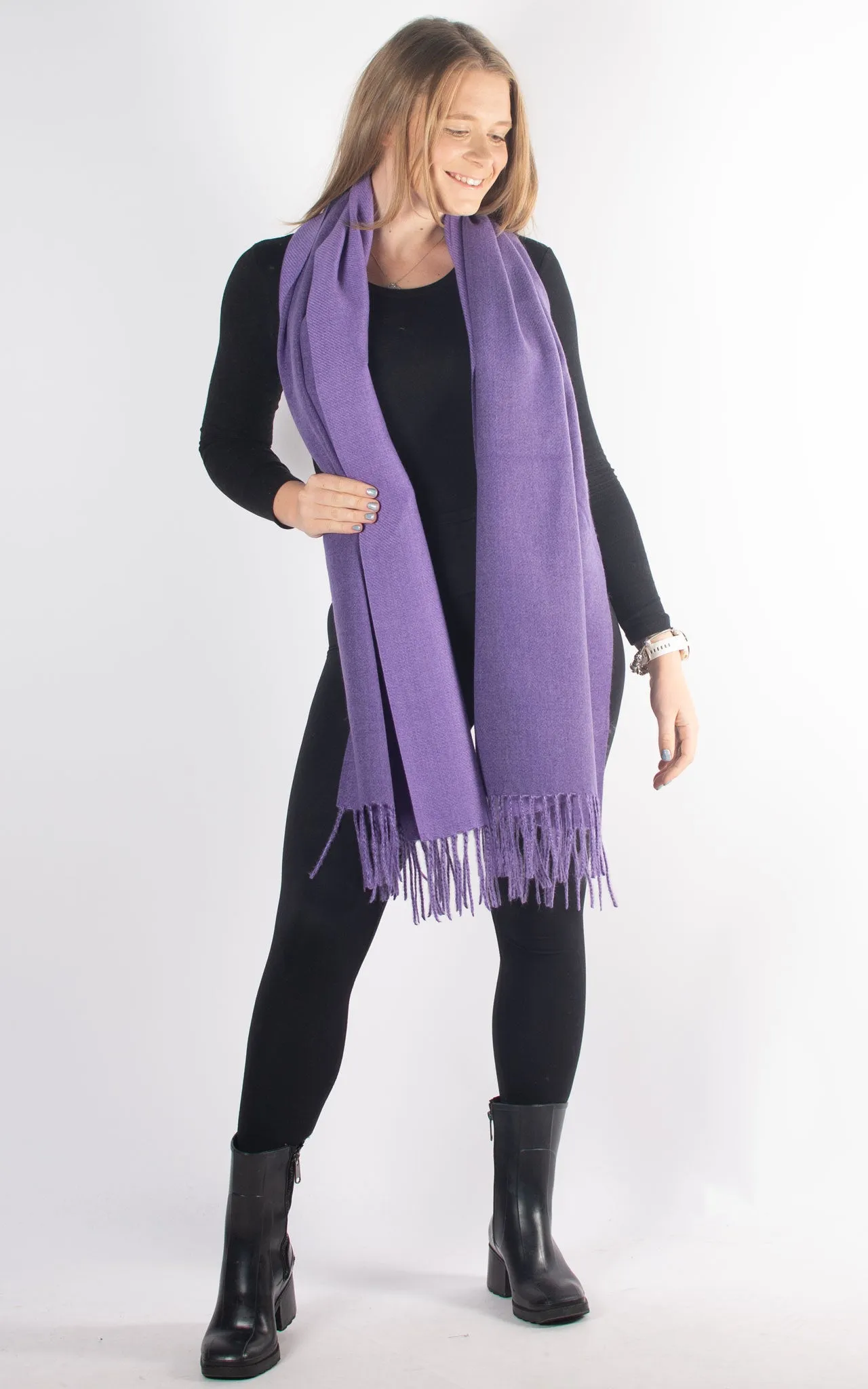 Reversible Winter Scarf | Purple