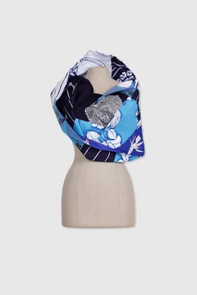 Reversible Yukata Cotton Mobius Scarf With Multiple Fabrics