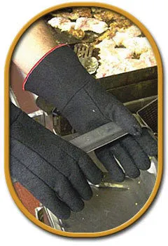 SHOWA Best Glove Size 10 Black 14" Char-Guard Non-Woven Lined Heat Resistant Glove With Gauntlet Cuff