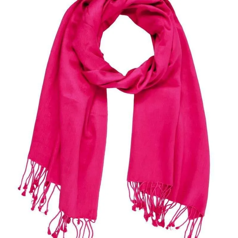 Solid Color Satin Scarf - Several Colors