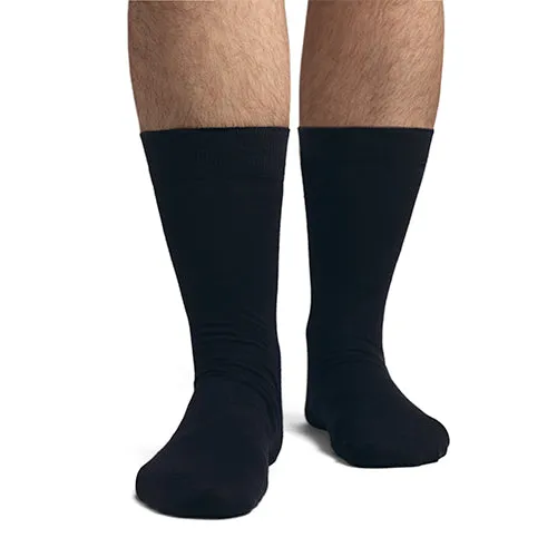 Solid Navy Dress Socks