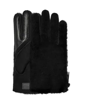 UGG Black Plush Zip Shorty Gloves