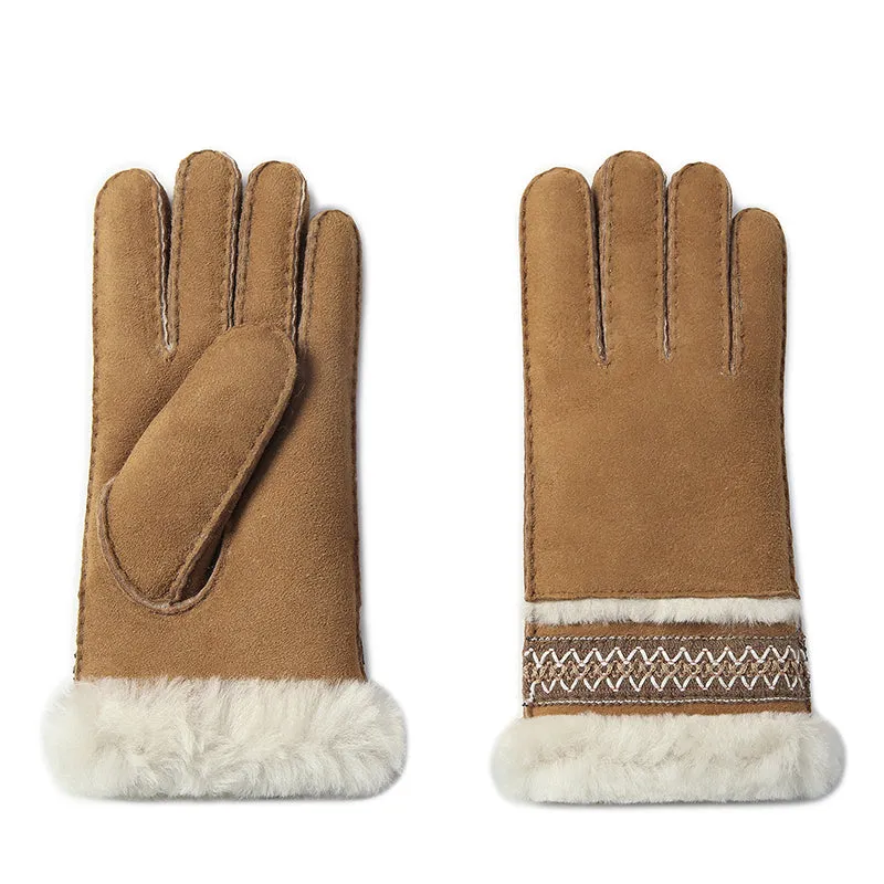 UGG Knit Sheepskin Gloves